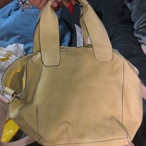 Gap Leather Top Handle or Crossbody (Yellow) Bag